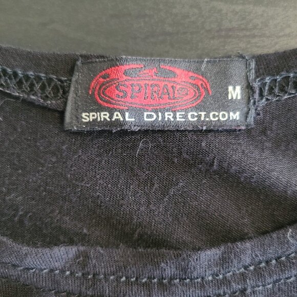 Spiral Direct Cry of the Wolf Black Tshirt Goth Gringe Edgy Medium Bat Sleeve - Picture 5 of 9